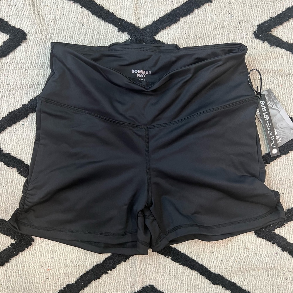 Somer ray size medium ruched black shorts